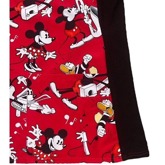 Disney Mickey Minnie Donald Scrub Top Large - Picture 8 of 9